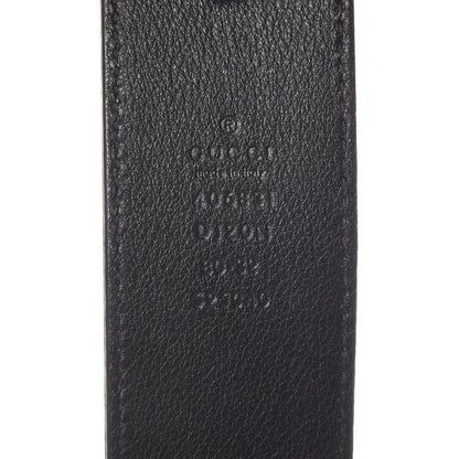 Gucci Textured Dollar Calfskin Nickel Double G 40mm Belt 80 32 Black 6 of 9