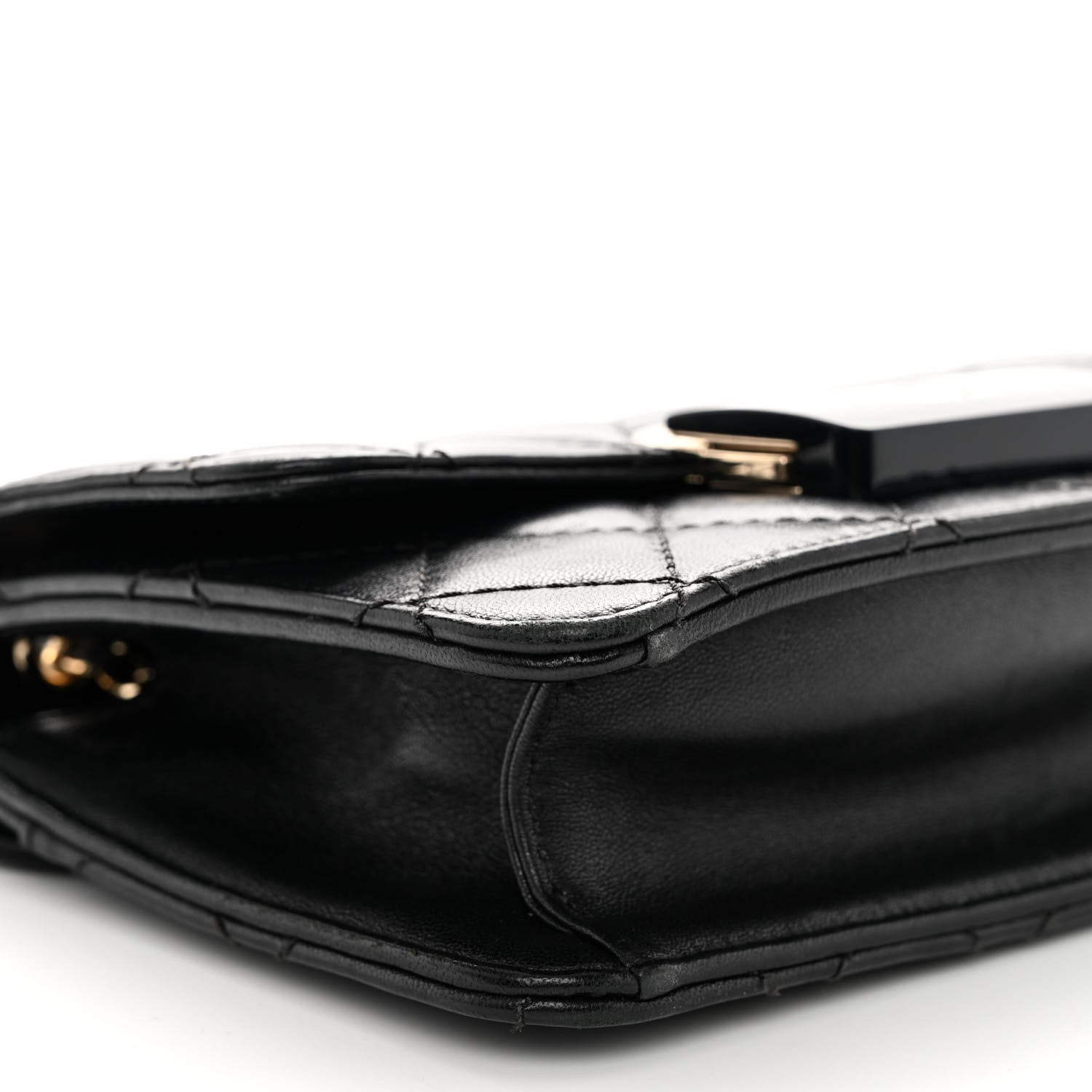Chanel Sheepskin Quilted Mini Beauty Lock Flap Black 9 of 12
