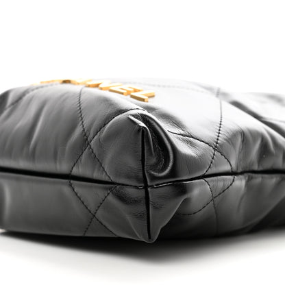 Chanel Shiny Calfskin Quilted Mini Chanel 22 Black 10 of 10