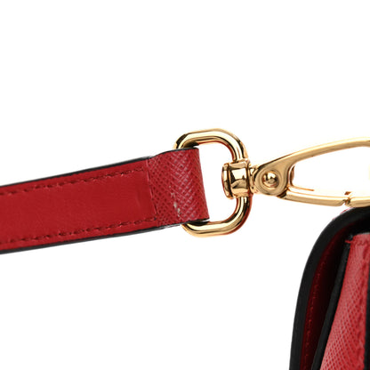 Prada Saffiano Lux Large Sidonie Top Handle Bag Fuoco 11 of 11