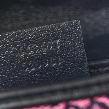 Gucci Monogram Multicolor Matelasse Diagonal Small GG Marmont Shoulder Bag Pink Blue 13 of 25