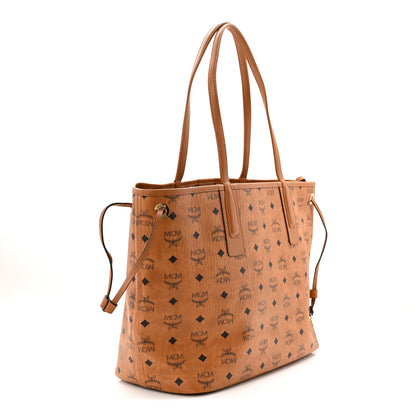 MCM Visetos Medium Liz Shopper Tote Cognac 4 of 15
