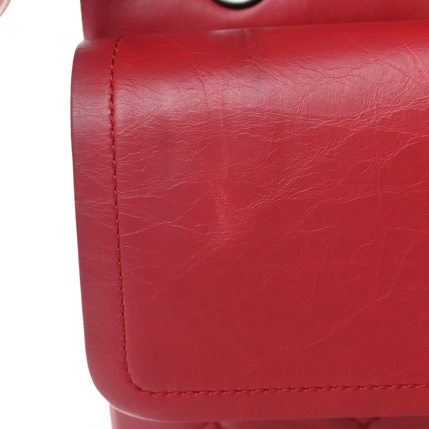 Chanel Aged Calfskin Quilted 2.55 Reissue 227 Flap Red 10 of 14