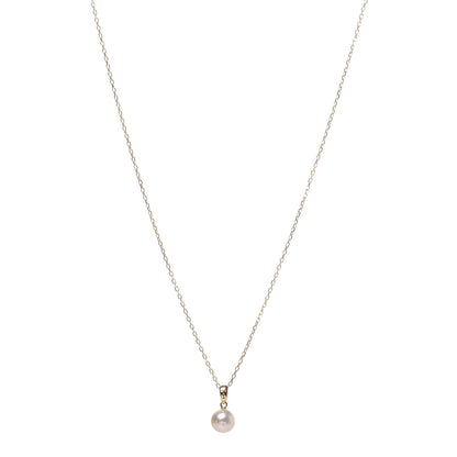 Mikimoto 18K Yellow Gold Akoya Pearl 7.5-8mm Pendant Necklace 1 of 5