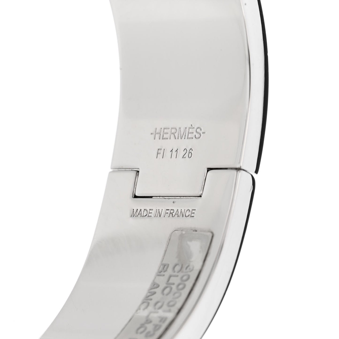 Enamel Wide Clic Clac H Bracelet GM White