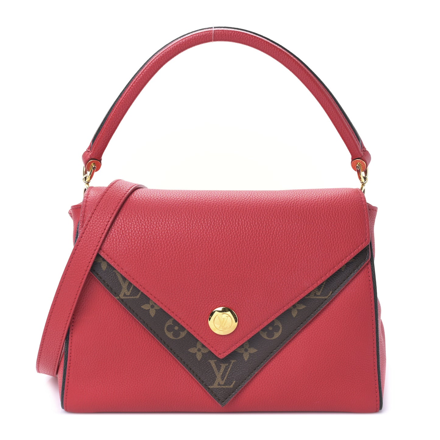 Grained Calfskin Monogram Double V Rubis