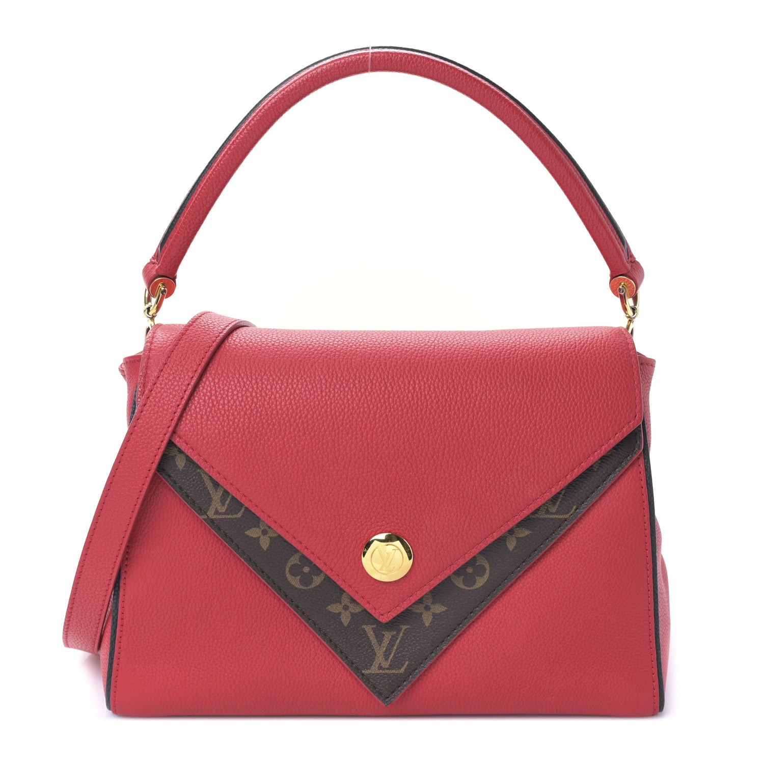 Louis Vuitton Grained Calfskin Monogram Double V Rubis 1 of 8
