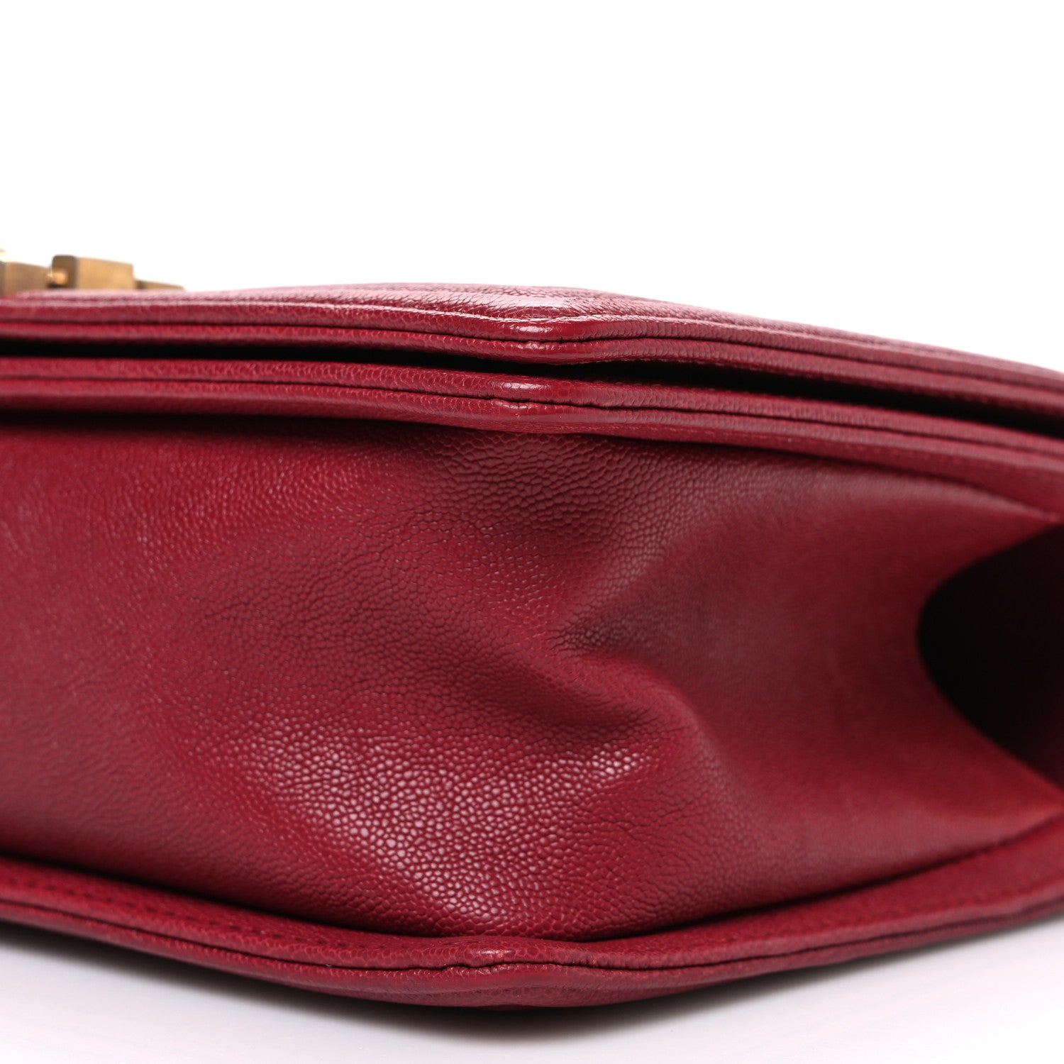 Chanel Caviar Quilted Medium Boy Flap Dark Red 10 of 10