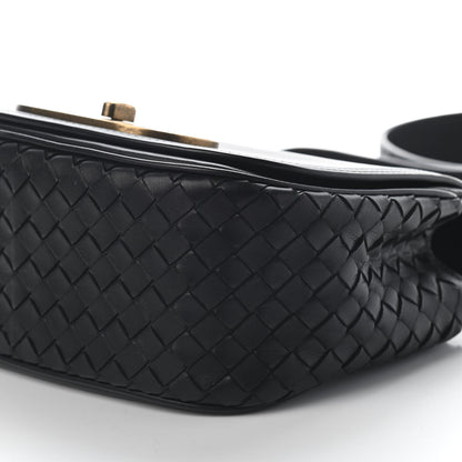 Bottega Veneta Nappa Intrecciato BV Luna Shoulder Bag Black 9 of 9