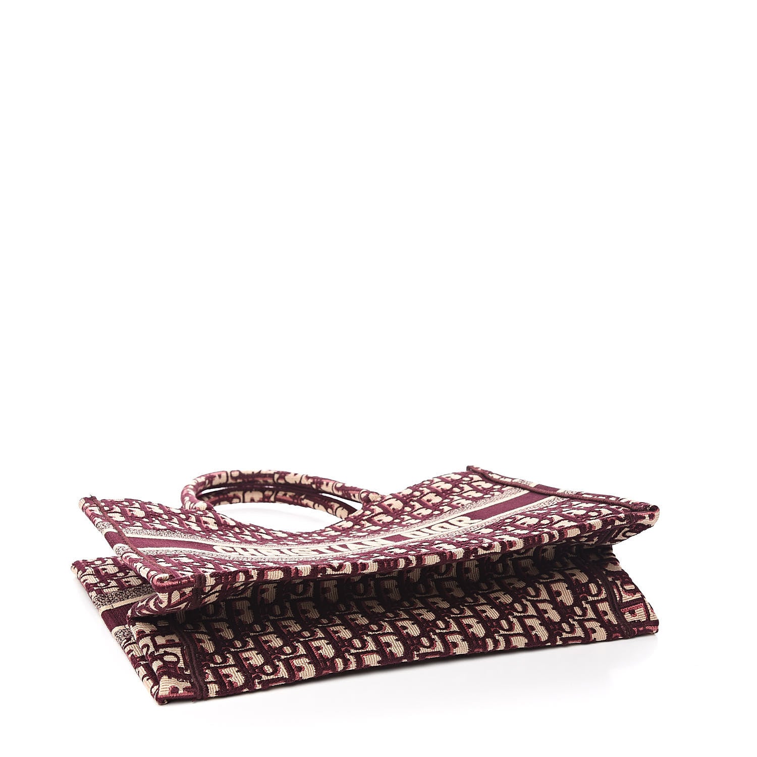 Christian Dior Oblique Medium Book Tote Burgundy Multicolor 4 of 9