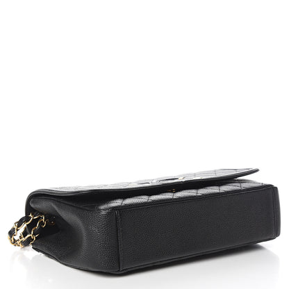 Chanel Caviar Quilted Medium CC Filigree Flap Black 3 of 10