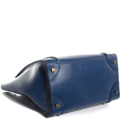 Celine Smooth Calfskin Mini Luggage Ocean Blue 4 of 9