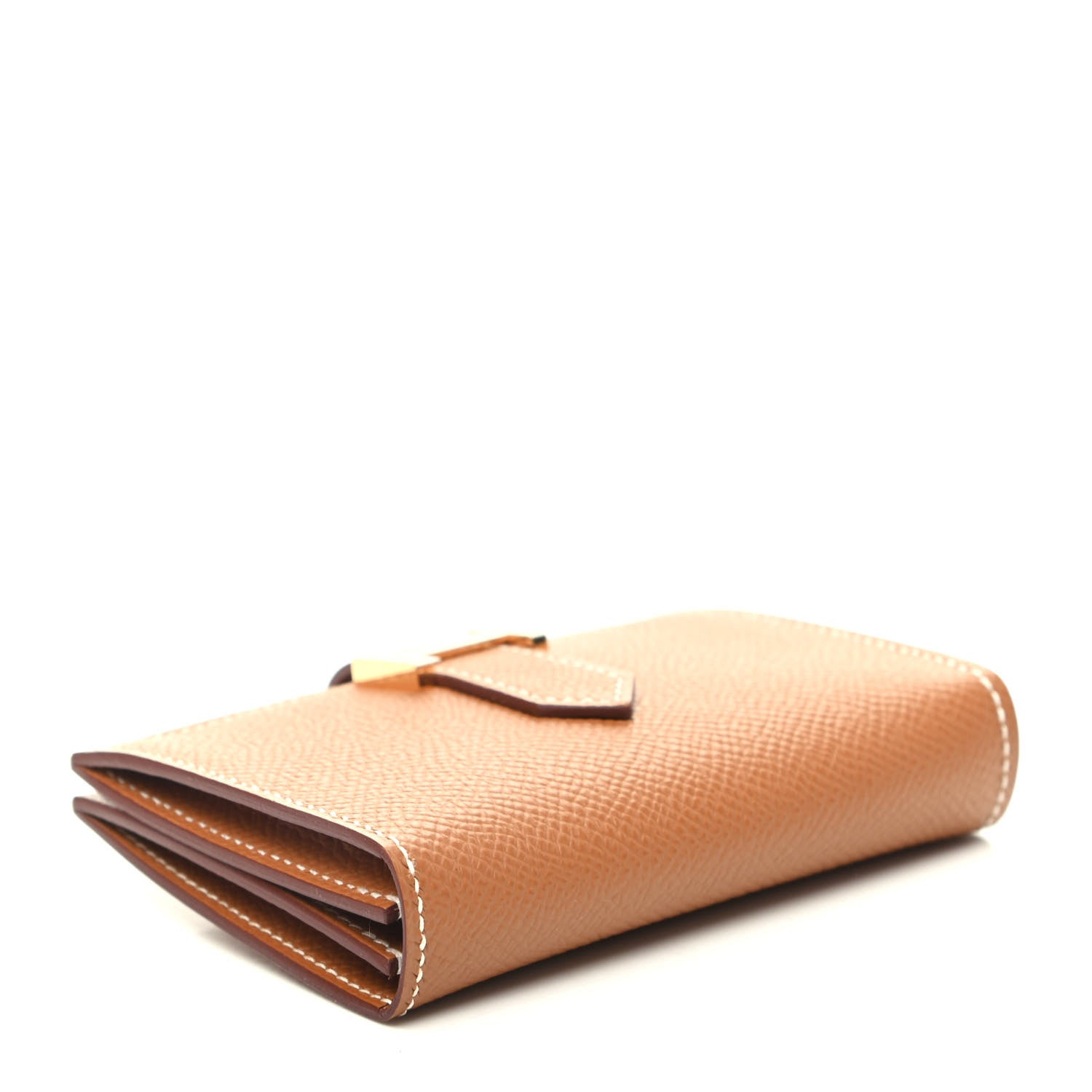 Hermes Epsom Bearn Card Holder Wallet Gold 4 of 7