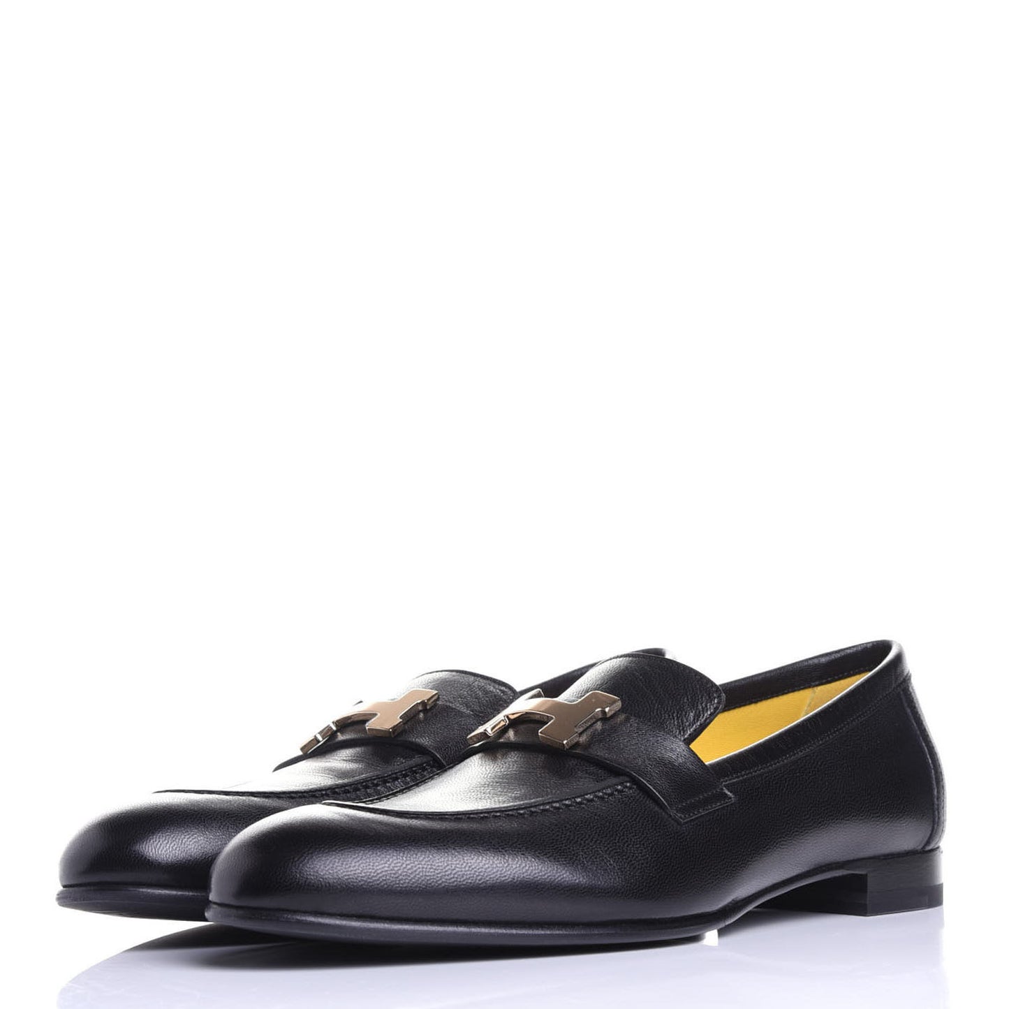 Goatskin Womens Paris Loafers 38.5 Black