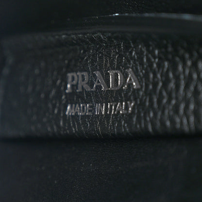 Prada Vitello Daino Soft Mini Dynamique Tote Black 5 of 9