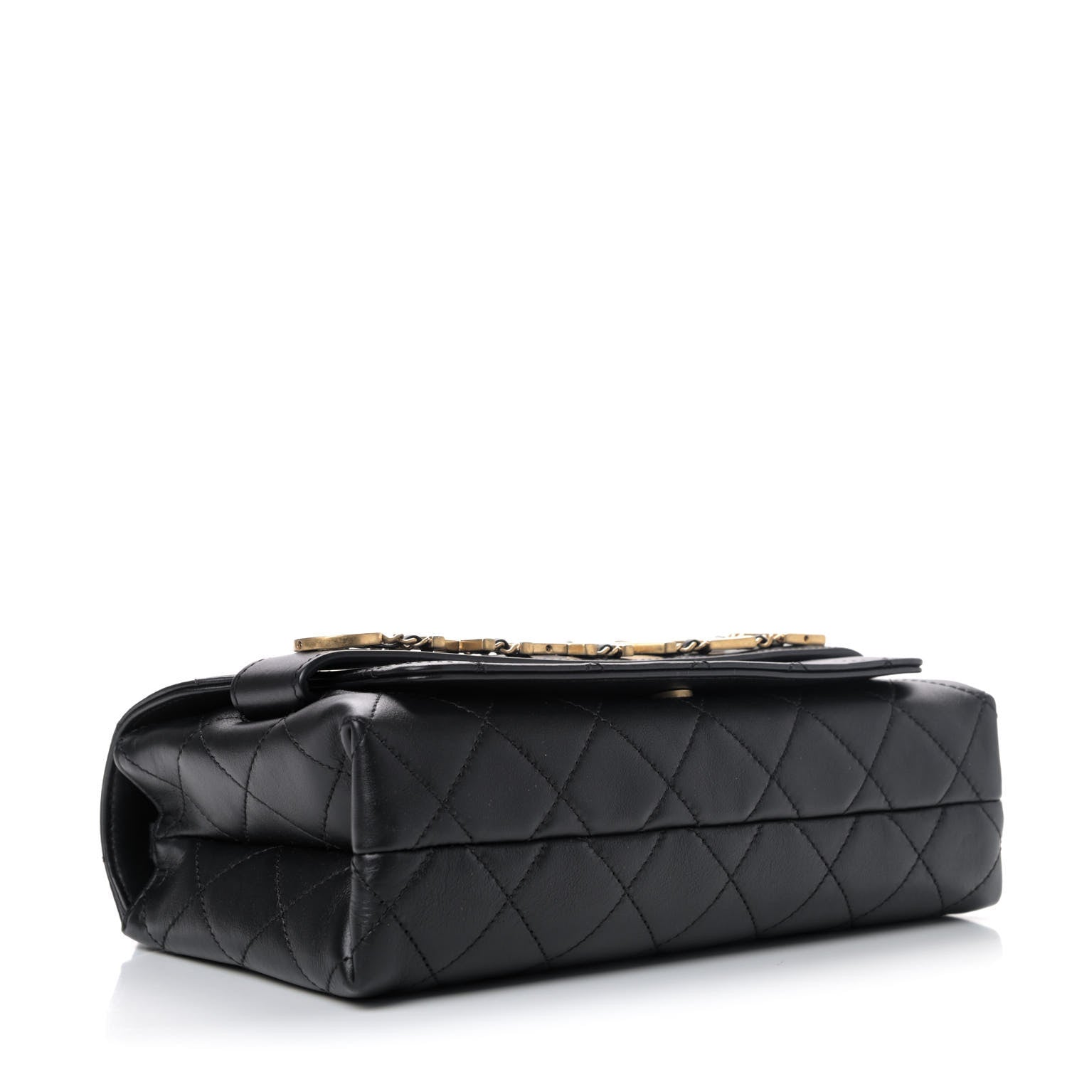 Chanel Calfskin Quilted Enchained Flap Black 3 of 4