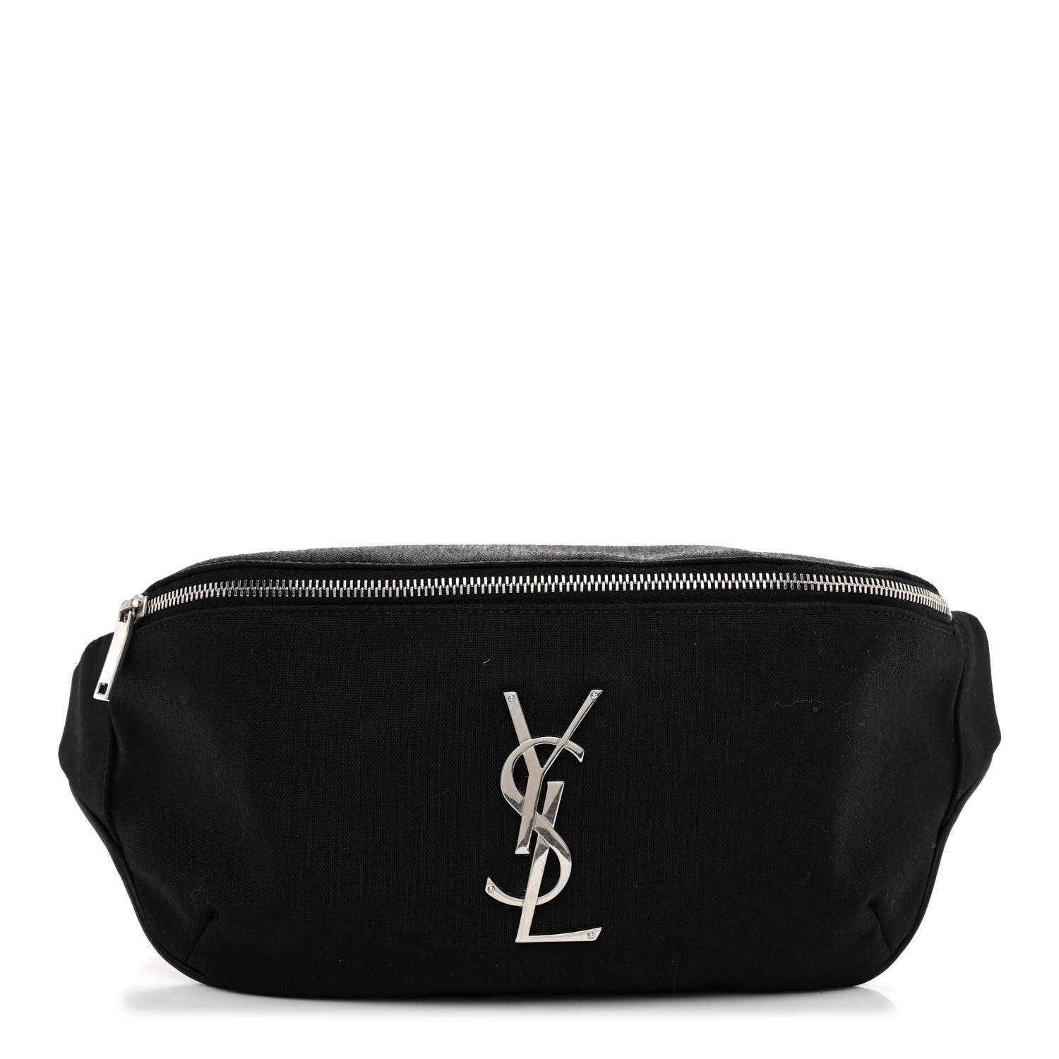 Saint Laurent Canvas Monogram Belt Bag Black 1 of 9