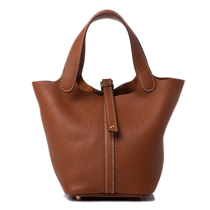 Hermes Taurillon Clemence Picotin Lock 18 PM Gold 1 of 4