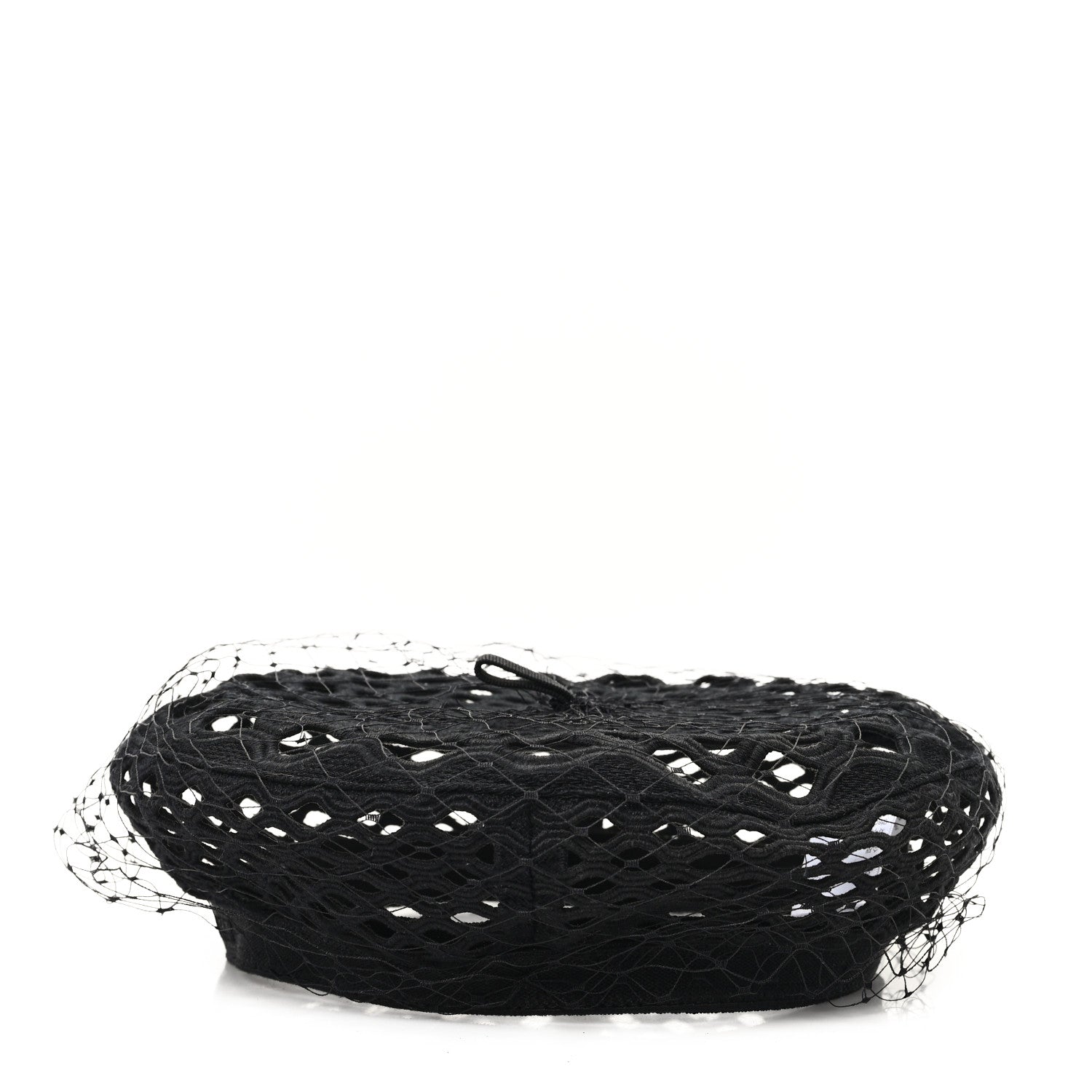 Christian Dior Mesh Arty Veil Beret 58 Black 4 of 8