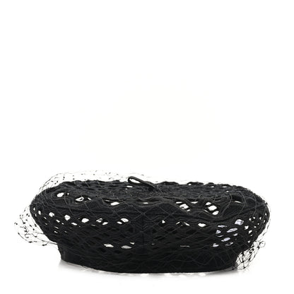 Christian Dior Mesh Arty Veil Beret 58 Black 4 of 8