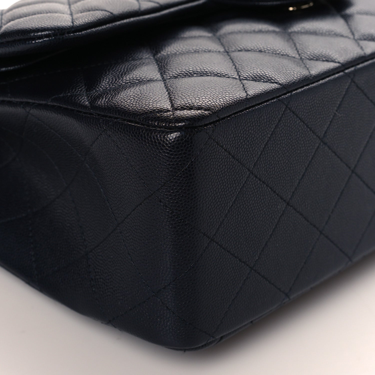 Chanel Caviar Quilted Jumbo Double Flap Navy Blue 9 of 10