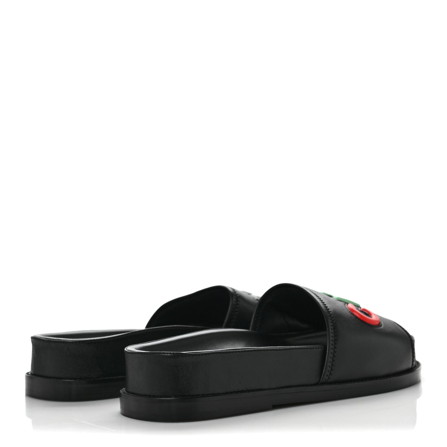 Lambskin Cha-Nel Mule Sandals 40.5 Black Multicolor