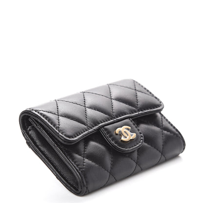 Chanel Lambskin Quilted Flap Card Holder Black 3 of 7