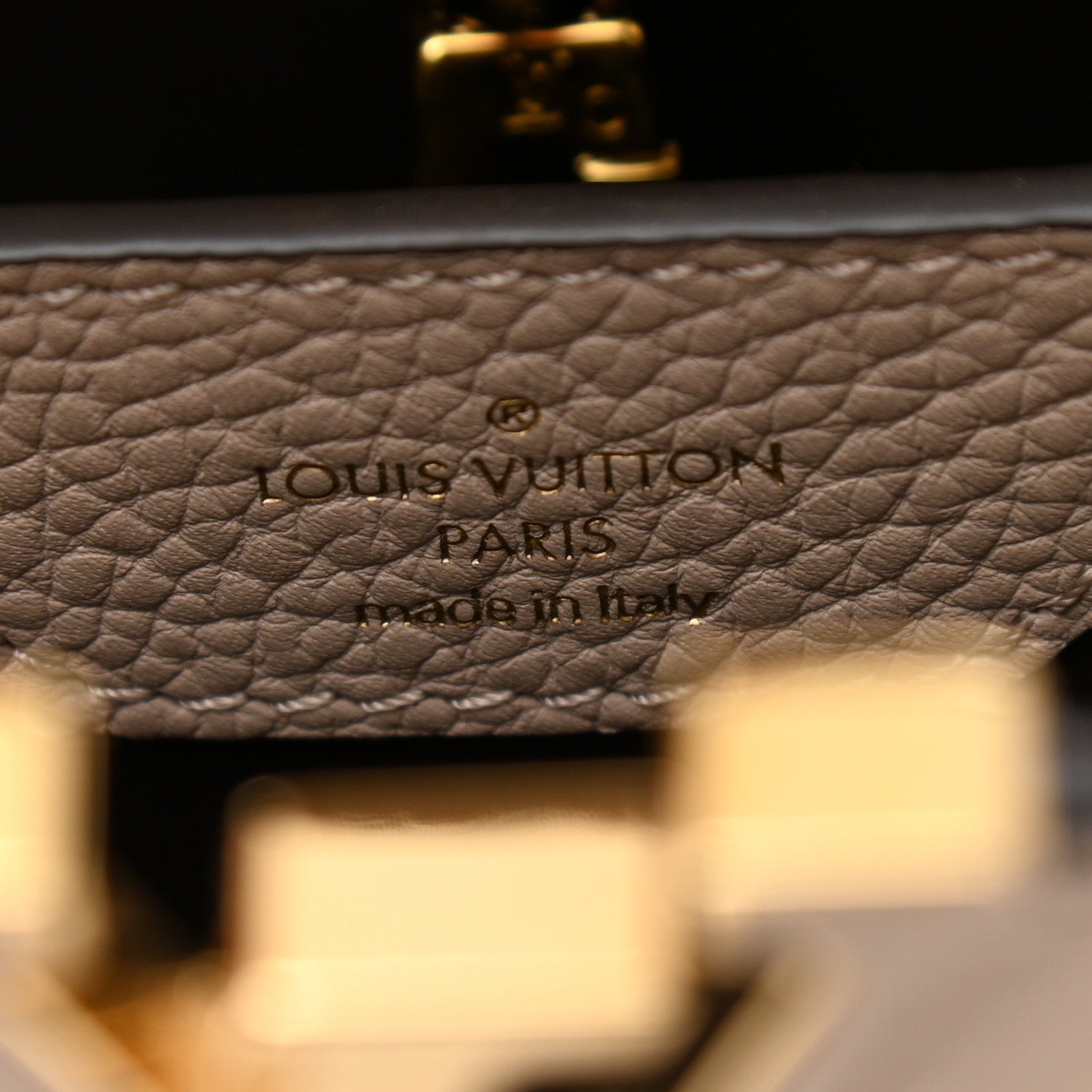 Louis Vuitton Taurillon Capucines BB Galet 6 of 9