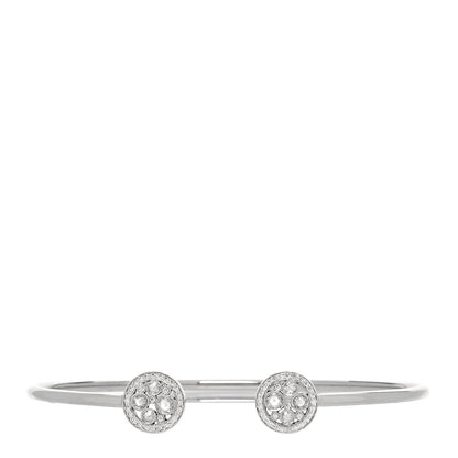Tiffany 18K White Gold Diamond Cobblestone Wire Bracelet 1 of 4