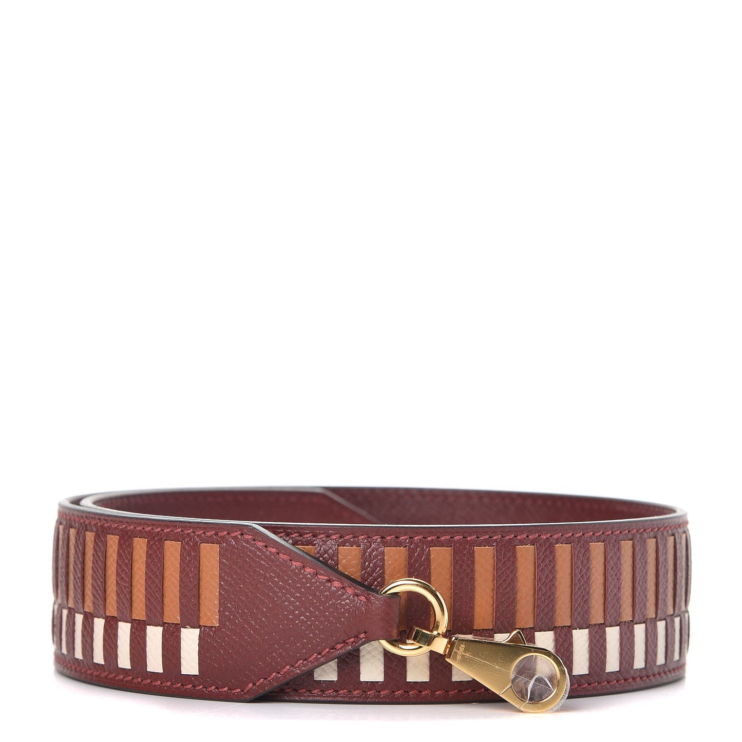Epsom 45mm Tressage Shoulder Strap Rouge H Craie Gold