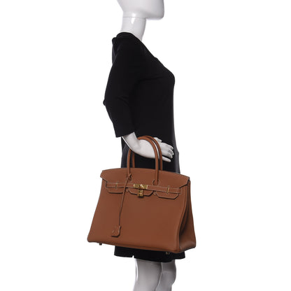 Hermes Togo Birkin 35 Gold 2 of 11