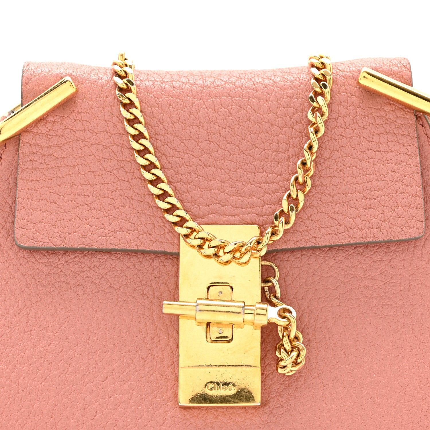 Chloe Grained Lambskin Nano Drew Shoulder Bag Misty Rose 7 of 12