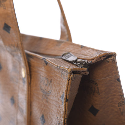 MCM Visetos Shopper Tote Cognac 11 of 16