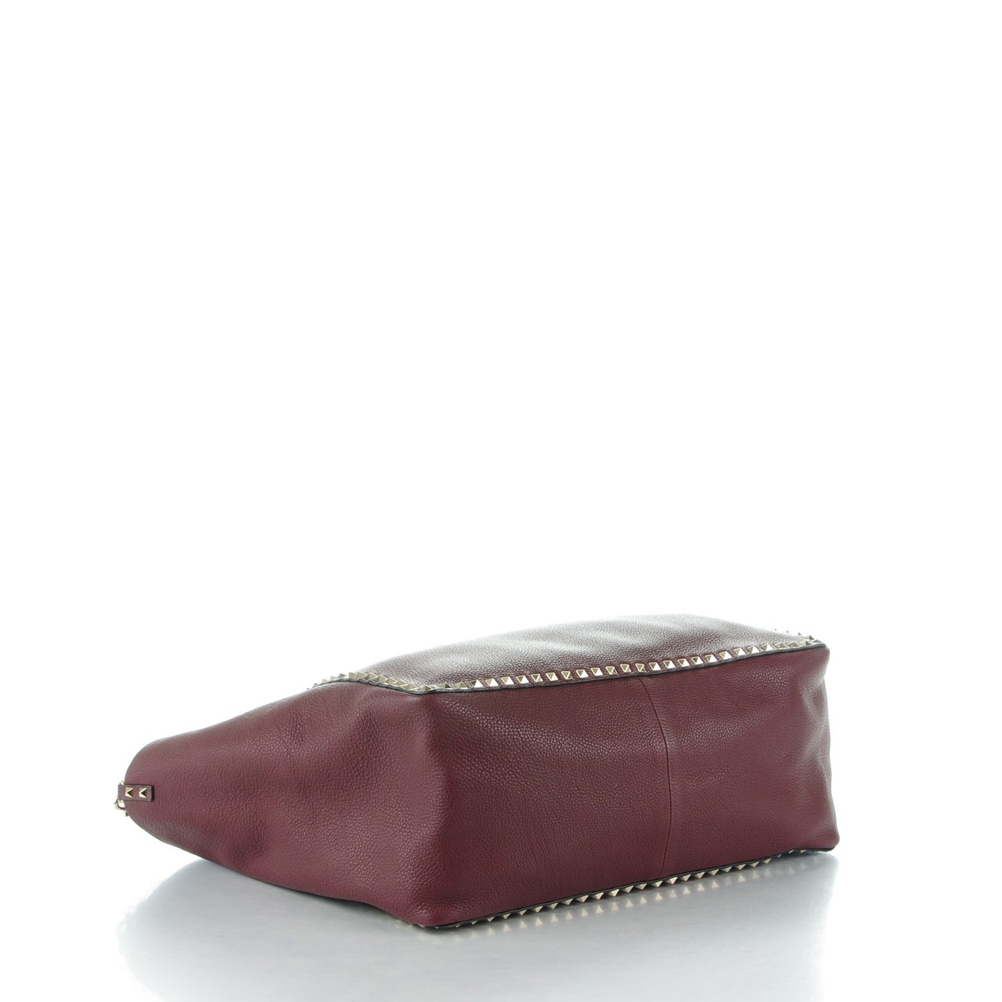 Grained Calfskin Large Rockstud Reversible Tote Light Cuir Rubin