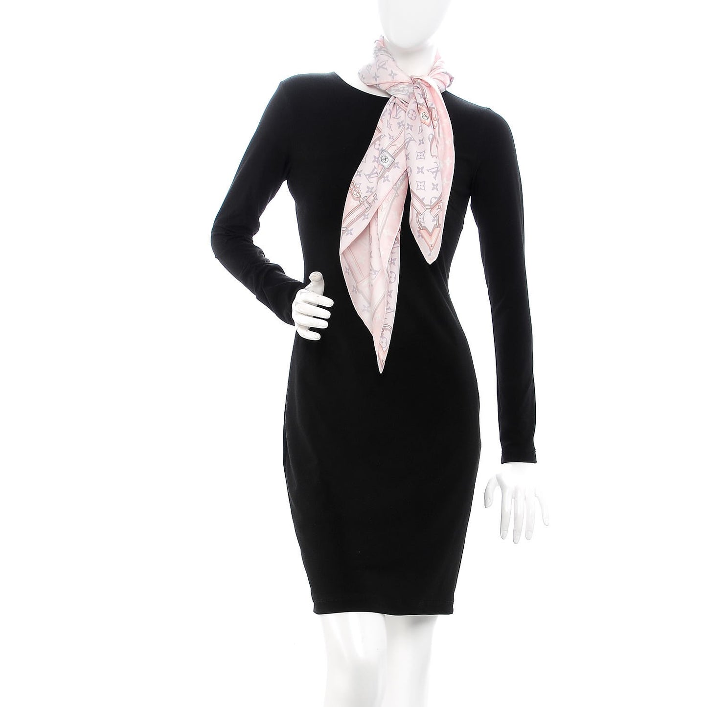 Silk Monogram Confidential Square Scarf Light Pink