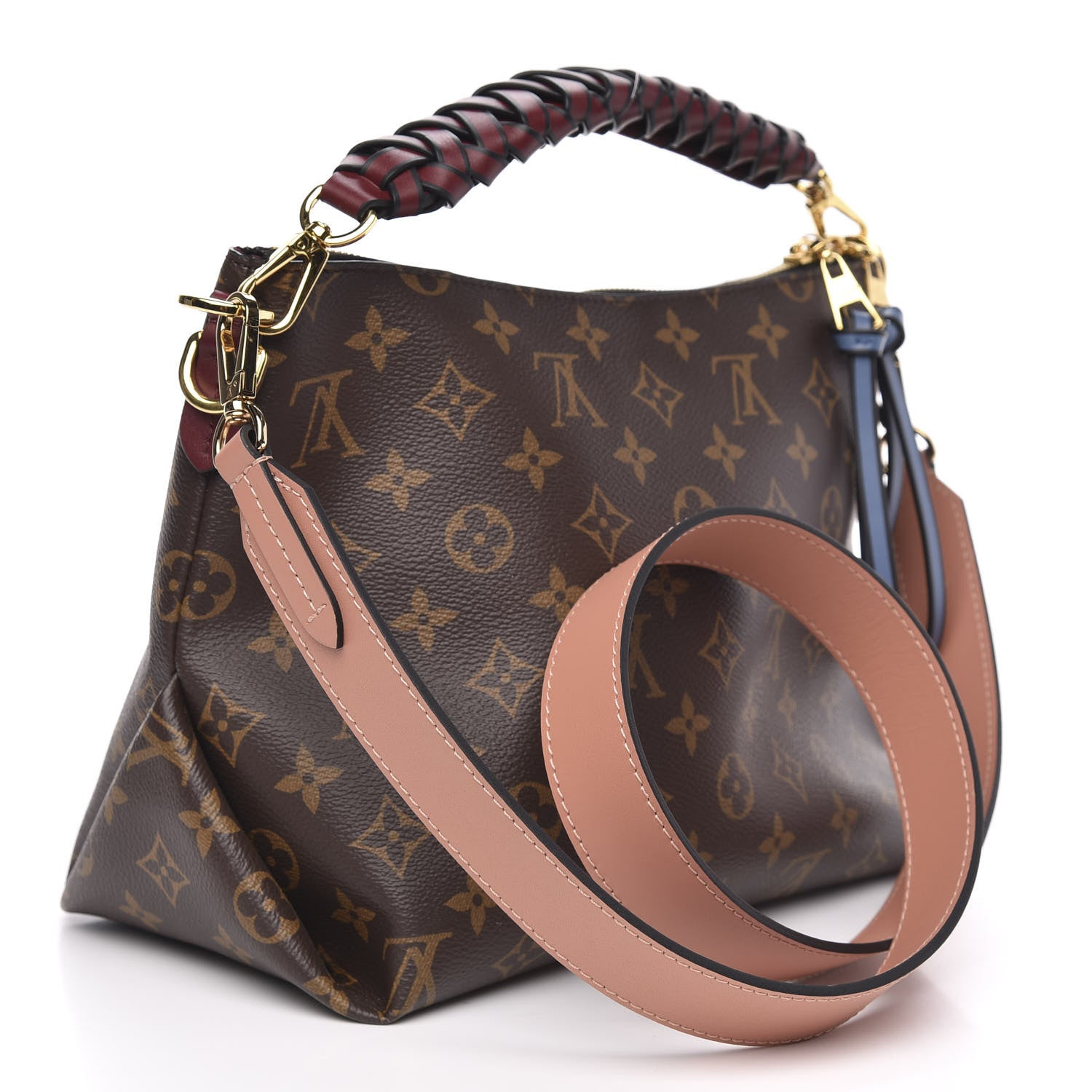 Louis Vuitton Monogram Beaubourg Hobo Mini Bordeaux Red Peach Safran Blue Jean Blue 3 of 8
