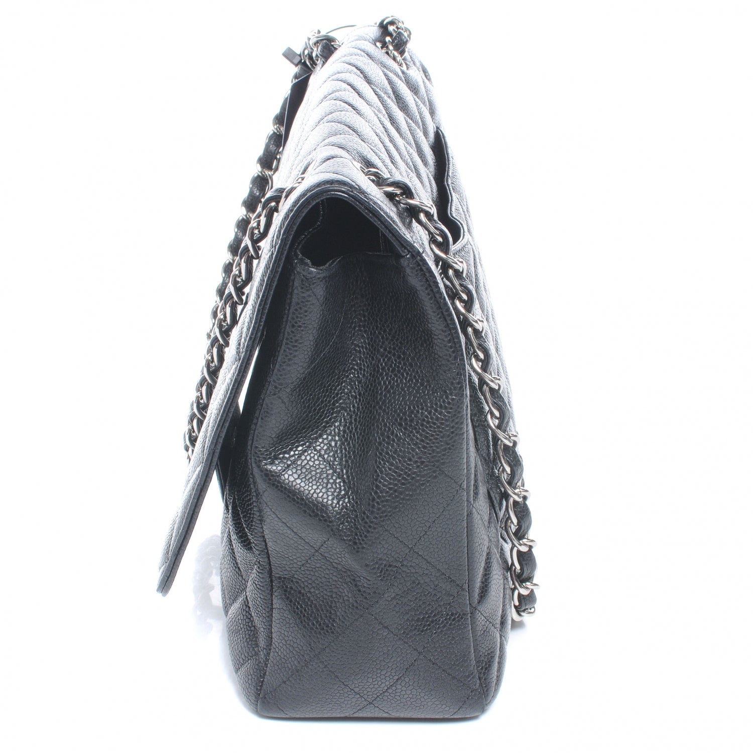 Chanel Caviar Maxi Single Flap Black 9 of 12