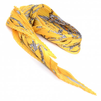 Hermes Silk Plisse Keys Les Cles Yellow 90 3 of 4