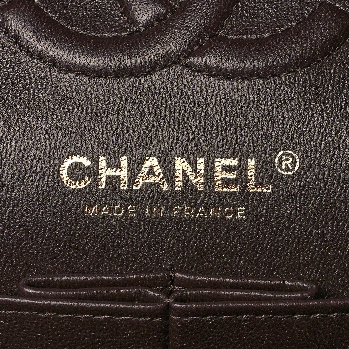 Lambskin Quilted Small Double Flap Dark Brown