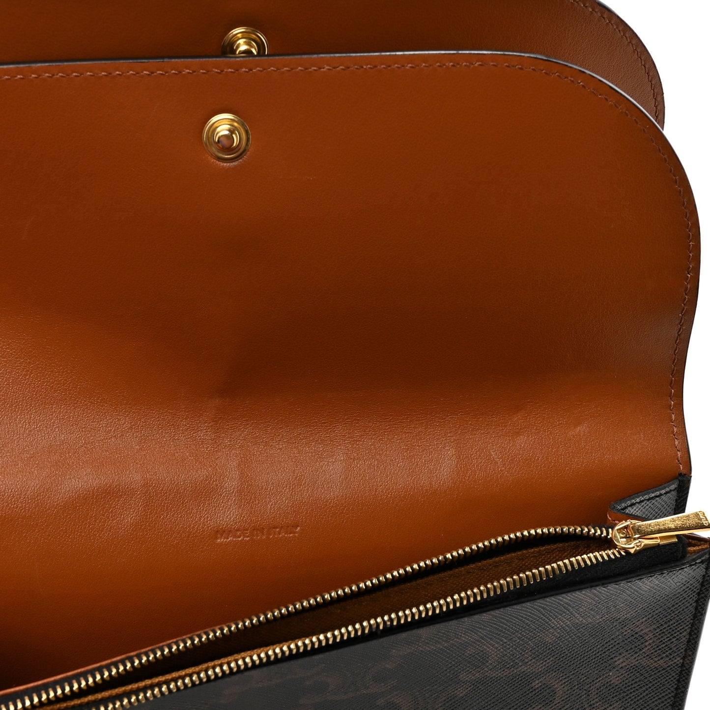 Triomphe Canvas Lambskin Wallet On Strap Tan