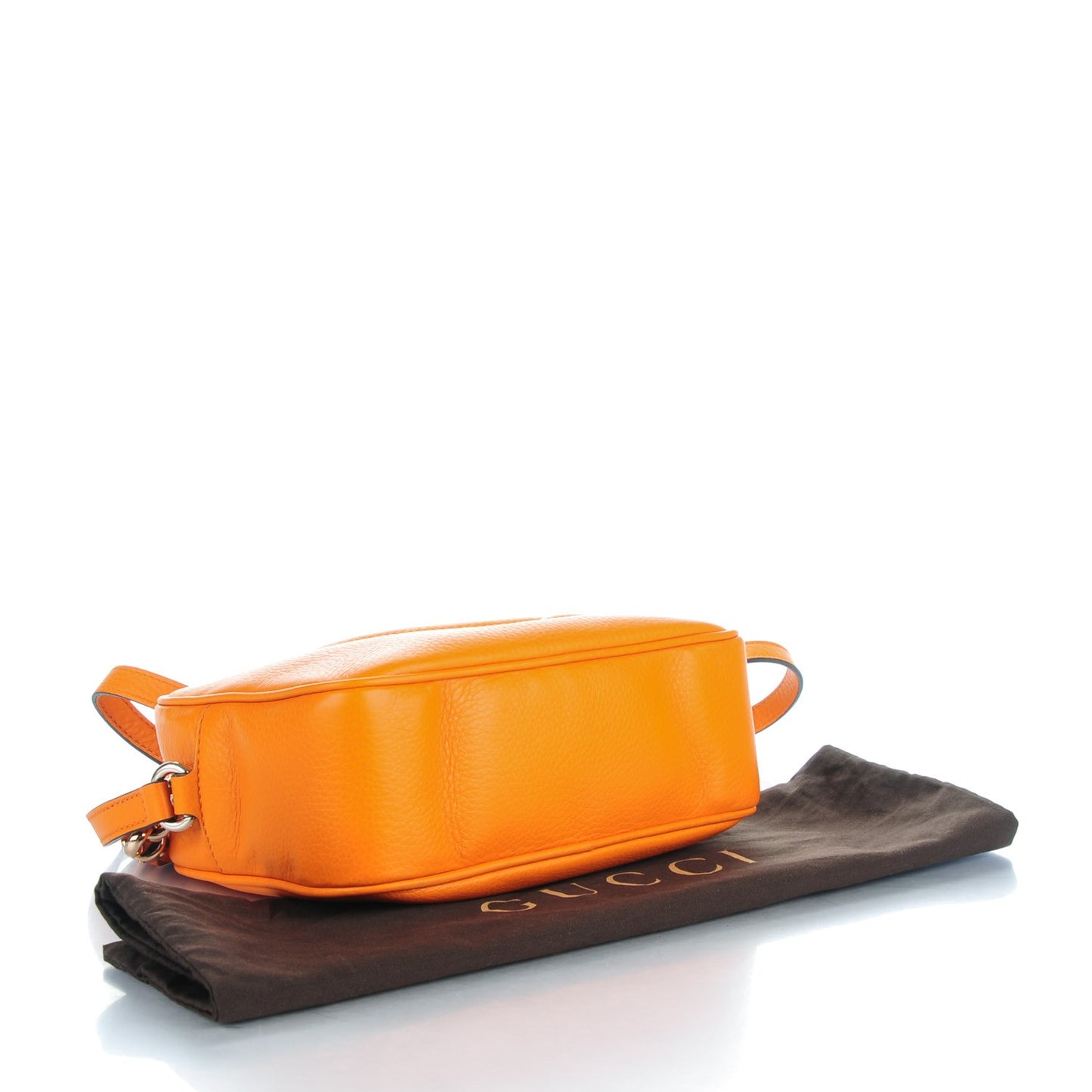 Pebbled Calfskin Small Soho Disco Bag Curcuma