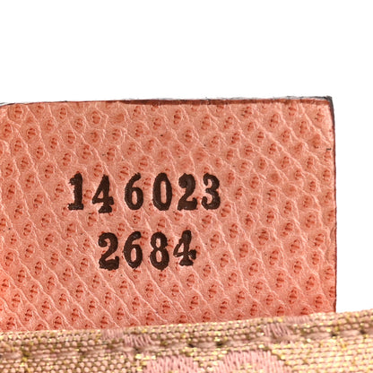 Gucci Metallic Monogram Lizard Jackie O Hobo Pink 7 of 12