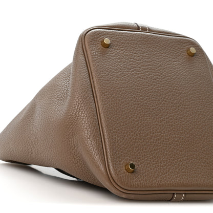 Hermes Taurillon Clemence Picotin Lock 22 PM Etoupe 9 of 11