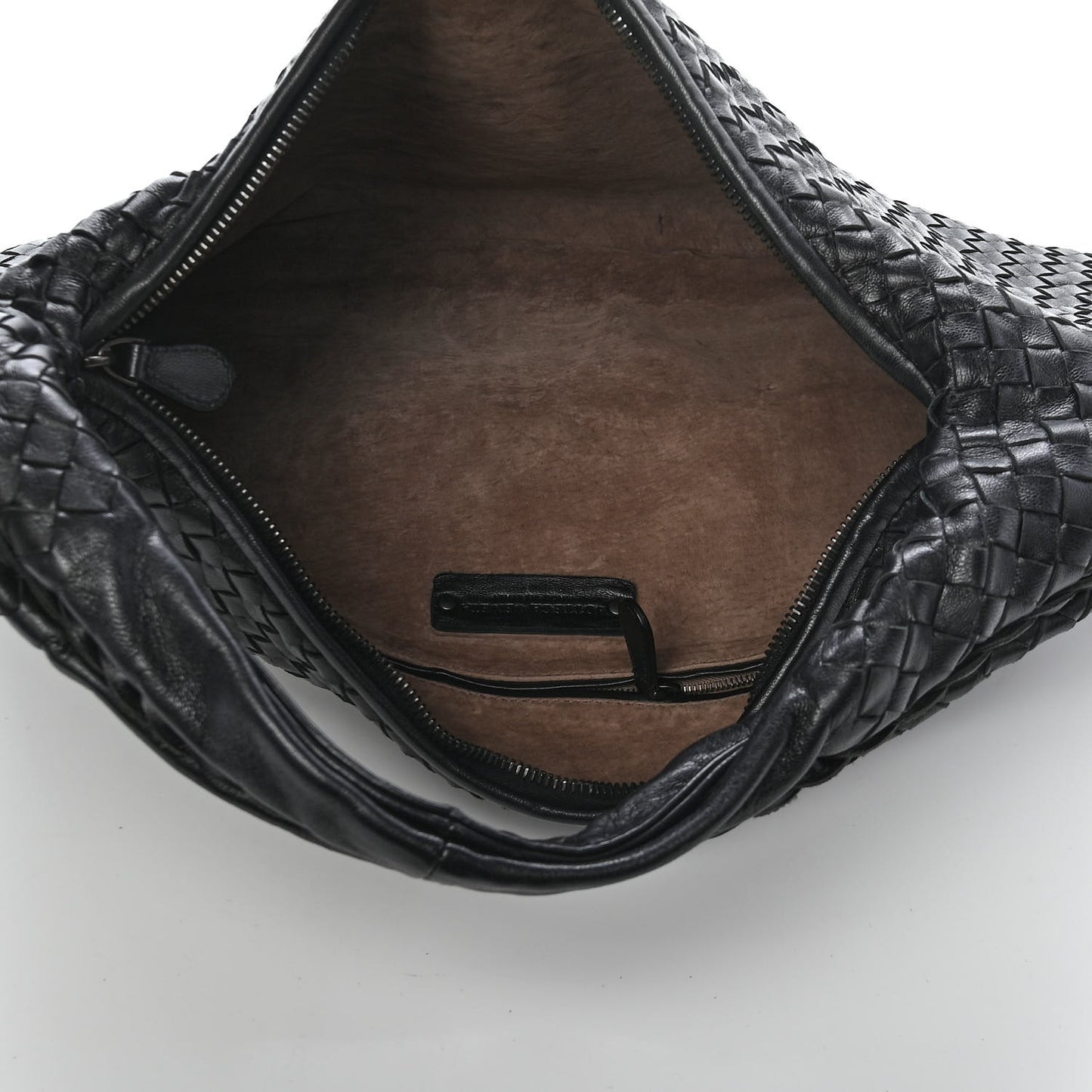 Nappa Intrecciato Large Veneta Hobo Black