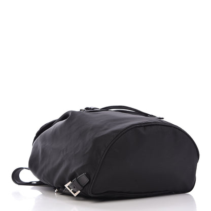 Prada Nylon Vela Saffiano Medium Cinch Backpack Black 4 of 10