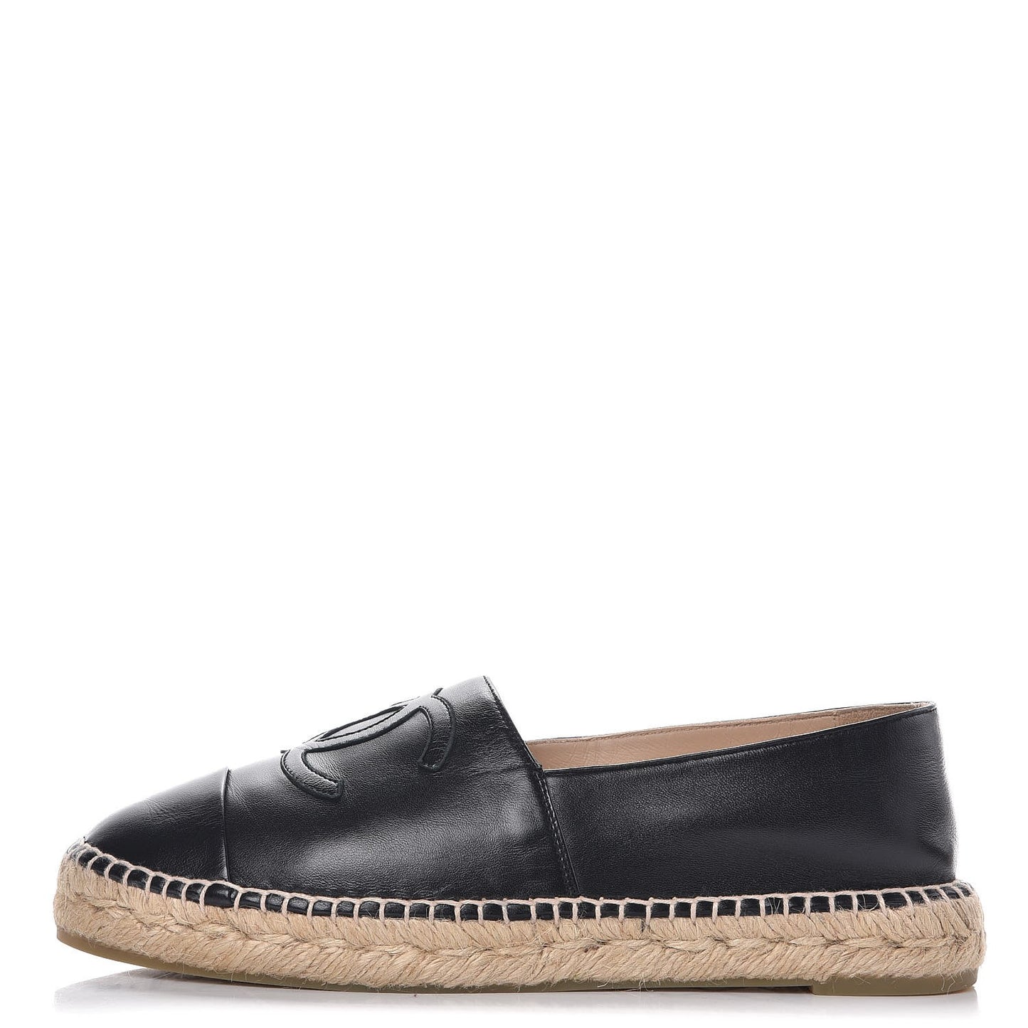 Lambskin CC Espadrilles 38 Black