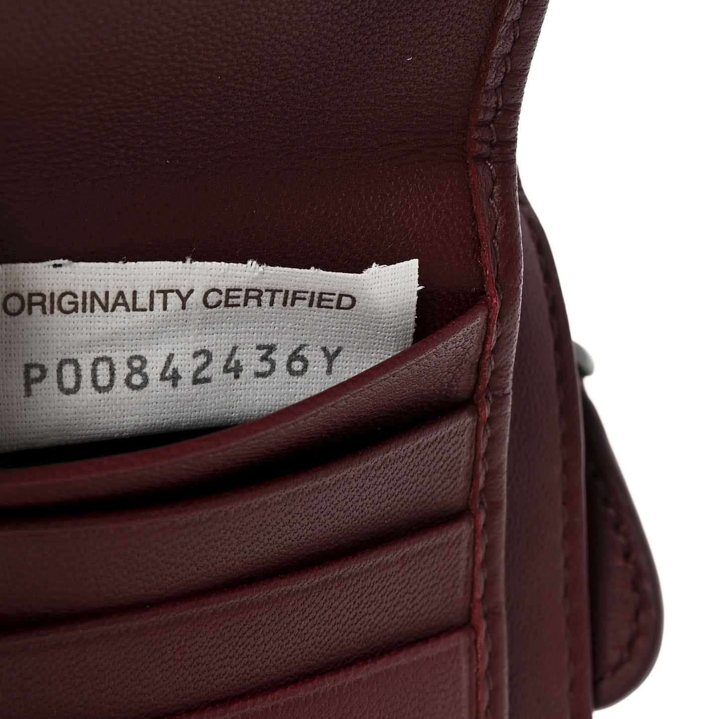 Nappa Intrecciato Mini Wallet Barolo