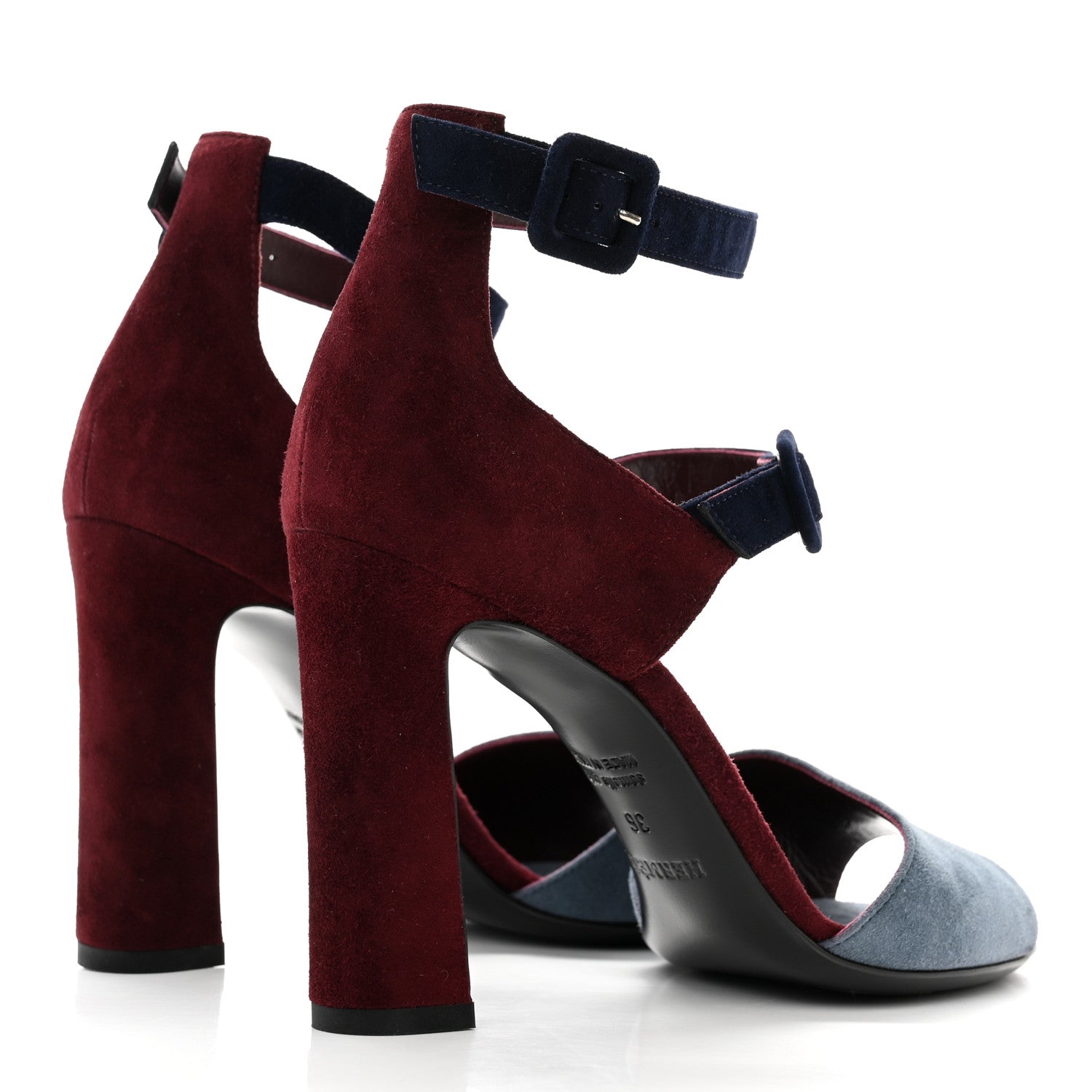 Hermes Suede Nora Sandals 36 Bleu Ardoise Marine 4 of 8