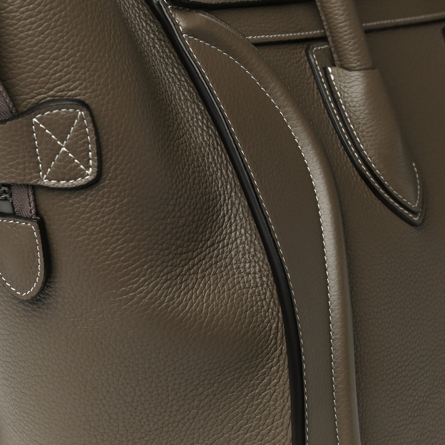 Drummed Calfskin Mini Luggage Souris