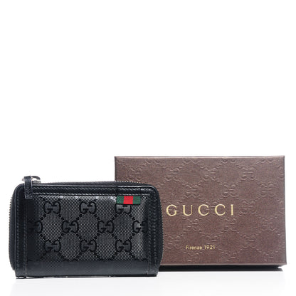 Gucci Imprime Monogram Zip Around Card Case Black 5 of 8